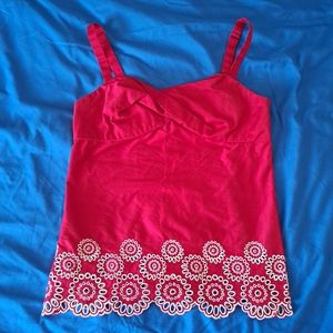 Ann Taylor LOFT maroon/dark red sleeveless top